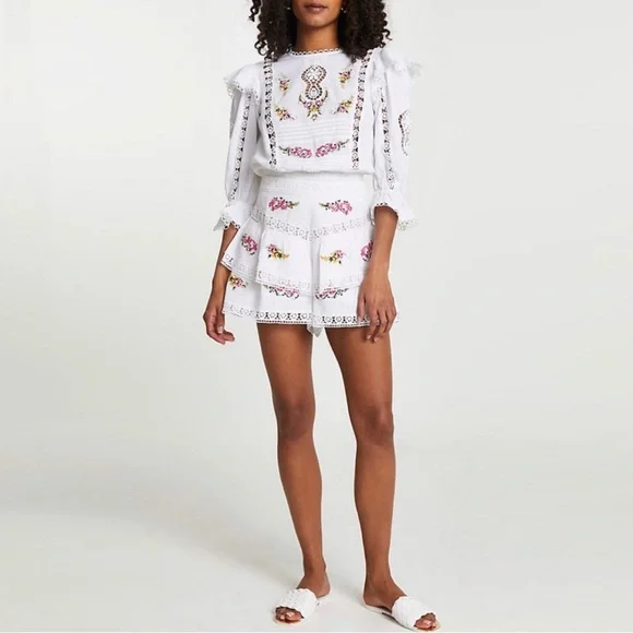 RIVER ISLAND | White Floral Embroidered Set - Picture 6 of 12
